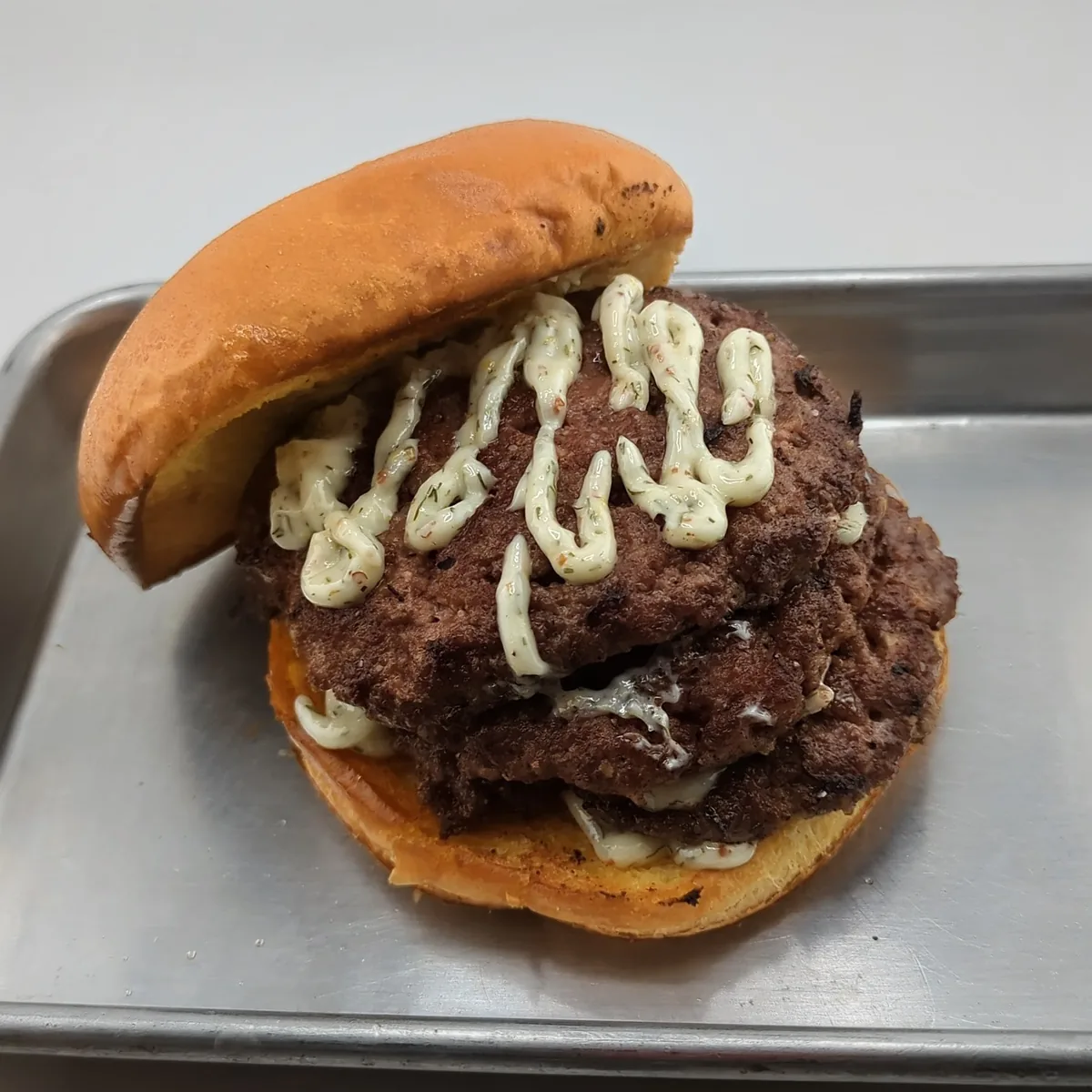 Triple Threat smash burger